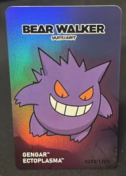 Pokemon Center x Bear Walker Gengar Skateboard Card: 0282/1250 - Image 1
