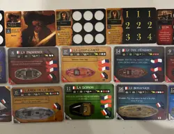 WIZKIDS PIRATES OF THE CRIMSON COAST CSG FRENCH FACTION SHIPS CARDS TOKENS LOT + - Image 3