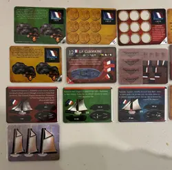 WIZKIDS PIRATES OF THE CRIMSON COAST CSG FRENCH FACTION SHIPS CARDS TOKENS LOT + - Image 5