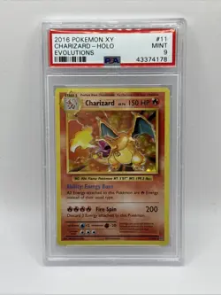 2016 Pokemon XY Evolutions Holo Charizard #11 PSA 9 MINT - Image 1