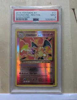 PSA 9 MINT Charizard 11/108 Reverse Holo XY Evolutions 2016 Pokemon Card - Image 1