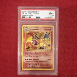 2016 Pokemon XY Charizard #11 Holo Evolutions PSA 9 - Image 1