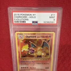 2016 Pokemon XY Charizard #11 Holo Evolutions PSA 9 - Image 3