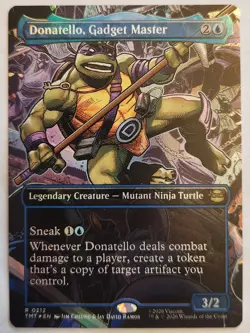 Donatello, Gadget Master (Borderless) Teenage Mutant Ninja Turtles Foil Rare NM+ - Image 1