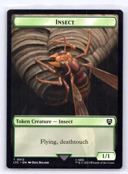 MTG NM Elf Warrior // Insect Double-Sided Token 11 // 12 T Commander: LOTR - Image 1