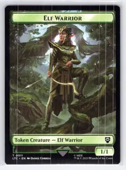 MTG NM Elf Warrior // Insect Double-Sided Token 11 // 12 T Commander: LOTR - Image 2