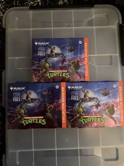 MTG Teenage Mutant Ninja Turtles Collector Booster - NEW SEALED - Lot Of 3. - Image 1