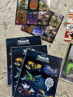 Magic The Gathering Promo Sticker Sheets final fantasy, spider man, tarkir - Image 3