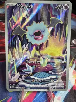 2025 Pokemon SV White Flare WHT EN Woobat Illustration Rare #119/086 - Image 1