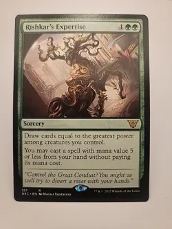 Rishkar's Expertise 127 MTG Commander: Kamigawa: Neon Dynasty Regular - Image 1
