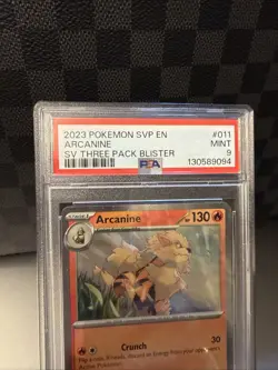 Pokemon Arcanine Promo #SVP011 Black Star 2023 PSA 9 Mint Scarlet & Violet Card - Image 2