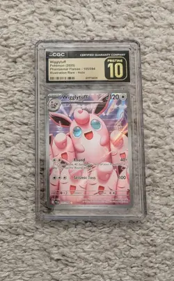 2025 Pokemon Wigglytuff 105 Illustration Rare Phantasmal Flames CGC 10 PRISTINE - Image 1