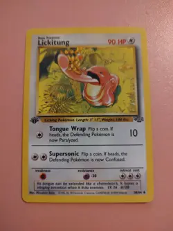 Pokemon TCG Lickitung Jungle 38/64 Regular 1st Edition Uncommon LP - Image 1