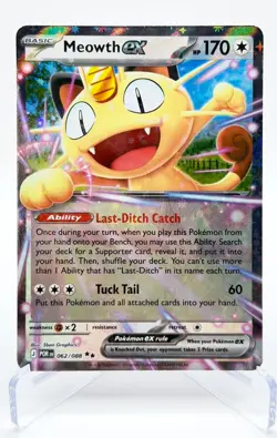 Meowth ex ME03: Perfect Order 062/088 Near Mint Holofoil Pokemon NM/MT - Image 1