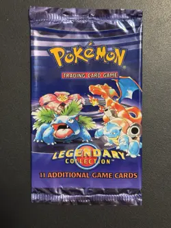 Pokemon Legendary Collection Booster Pack Wrapper EMPTY Wizards of the Coast - Image 1