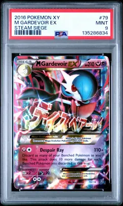 2016 POKEMON XY STEAM SIEGE MEGA GARDEVOIR EX #79/114 FULL ART UR HOLO PSA 9 - Image 1