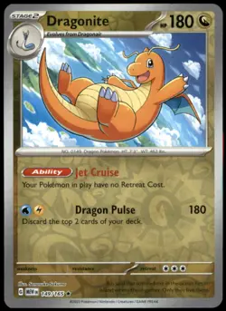 Dragonite 149/165 SV: Scarlet & Violet 151 Rare Reverse Holofoil MP Pokemon TCG - Image 1