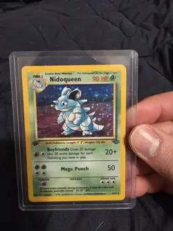 Pokemon TCG Nidoqueen 1st Edition Rare Holo Jungle 1999 1st Edition LP - Image 1