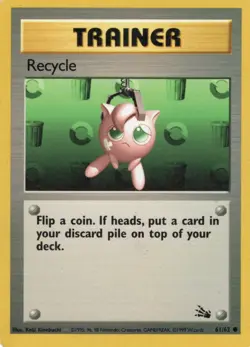 ~*~ Pokemon TCG ~*~ Recycle 61/62 ~*~ 1999 Fossil Set Wizards ~*~ - Image 1