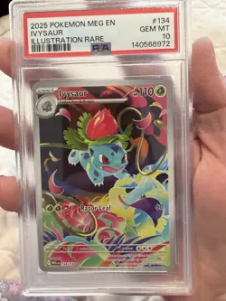 Ivysaur Pokemon Meg En-Mega Evolution 134 NM PSA 10 - Image 1