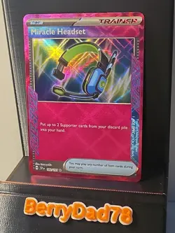 Miracle Headset 183/191 Sv08: Surging Sparks Holo Ace Spec Pokemon TCG NM - Image 1