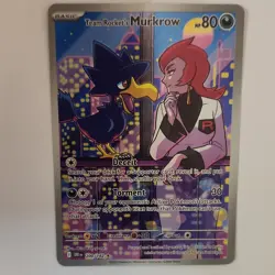 Pokemon Team Rocket's Murkrow Full Art Holo 200/182 Sv10: Destined Rivals - Image 1