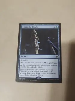 MTG Midnight Clock ELD 054/269 Rare NM Artifact Blue Throne of Eldraine Card - Image 1