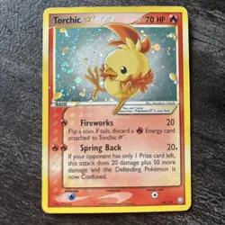 2004 Pokemon Gold Star Torchic Holo-EX Team Rocket Returns - Image 1
