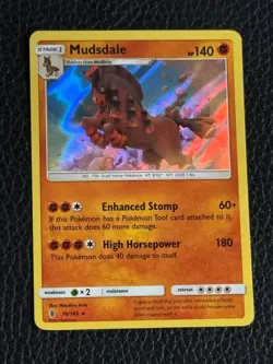 Mudsdale 76/145 Pokemon - Holo Sun & Moon Guardians Rising - Image 1
