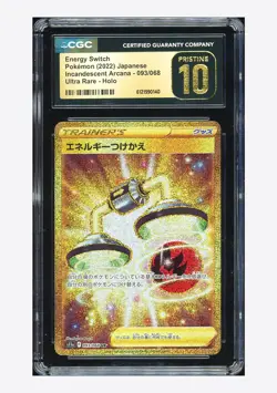 Pokemon CGC 10 PRISTINE Energy Switch UR 2022 093/068 S11a Japanese - Image 1