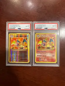 2016 POKEMON XY EVOLUTIONS #11 CHARIZARD-REVERSE FOIL PSA 8 - Image 1