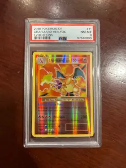 2016 POKEMON XY EVOLUTIONS #11 CHARIZARD-REVERSE FOIL PSA 8 - Image 3