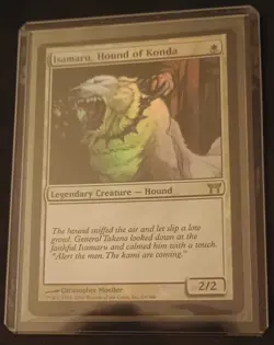 Magic: The Gathering Isamaru, Hound Of Konda FOIL NM 19/306 Kamigawa MTG EDH - Image 3
