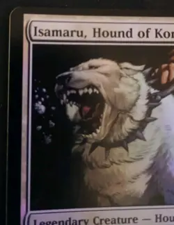 Magic: The Gathering Isamaru, Hound Of Konda FOIL NM 19/306 Kamigawa MTG EDH - Image 4