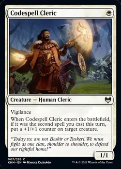 Codespell Cleric -Foil Near Mint MTG Kaldheim - Image 1