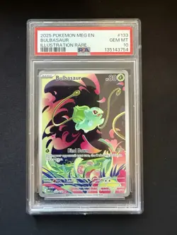 Bulbasaur 133/132 Illustration Rare Meg En-mega Evolution Pokemon PSA 10 - Image 1
