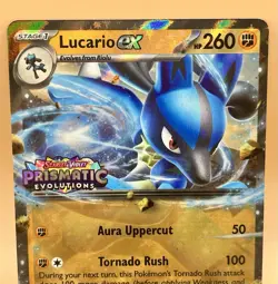 Lucario ex [Stamped] 051/131 – Prismatic Evolutions Holo – NM – 2025 Pokemon TCG - Image 4