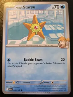 Misty's Staryu 046/182 Common Scarlet & Violet: Destined Rivals Pokemon TCG - Image 1