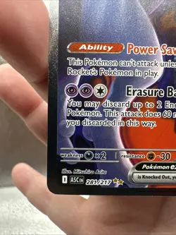 Pokemon Team Rockets Mewtwo Ex. 281/217. Assended Hero’s. God Pack Pull! - Image 4