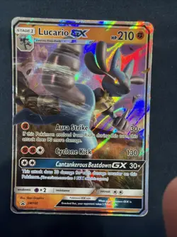 Pokemon TCG Lucario GX Black Star Promo SM100 Holo - Image 1
