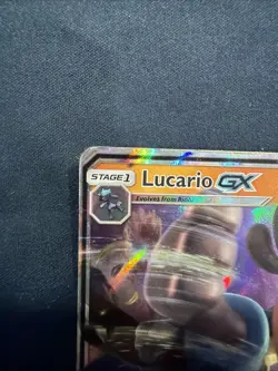 Pokemon TCG Lucario GX Black Star Promo SM100 Holo - Image 2