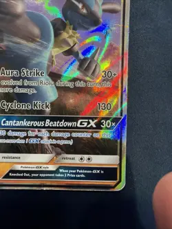 Pokemon TCG Lucario GX Black Star Promo SM100 Holo - Image 4