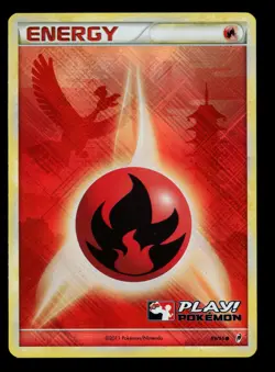 2011 POKEMON CALL OF LEGENDS HO-OH FIRE ENERGY 89/95 PLAY! STAMPED HOLO NM B - Image 1