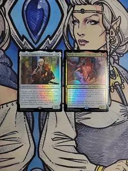 1x Trynn, Champion of Freedom + 1x Silvar, Devourer of the Free FOIL NM C20 MTG - Image 1