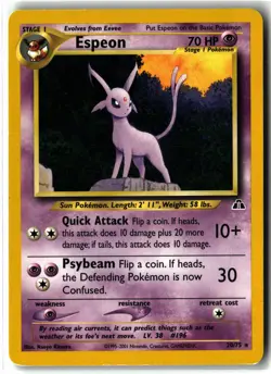 Espeon ⭐ 20/75 Rare Neo Discovery 2001 Pokemon LP - Image 1