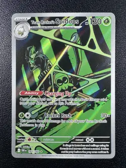 Pokemon Team Rocket's Spidops Illustration Rare IR Full Art Holo 187/182 - Image 1