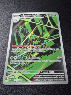 Pokemon Team Rocket's Spidops Illustration Rare IR Full Art Holo 187/182 - Image 2