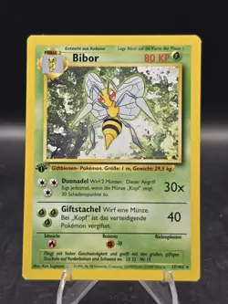 Pokemon TCG Beedrill (Bibor) 17/102 1st Edition Base Set German Regular Rare NM - Image 1