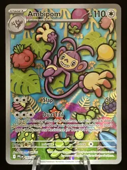 Pokemon: Ambipom Illustration Rare IR Full Art Holo 107/094 Phantasmal Flames - Image 1