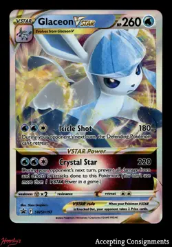 2019-22 Pokemon Sword and Shield Black Star Promos #SWSH197 Glaceon VSTAR - Image 1